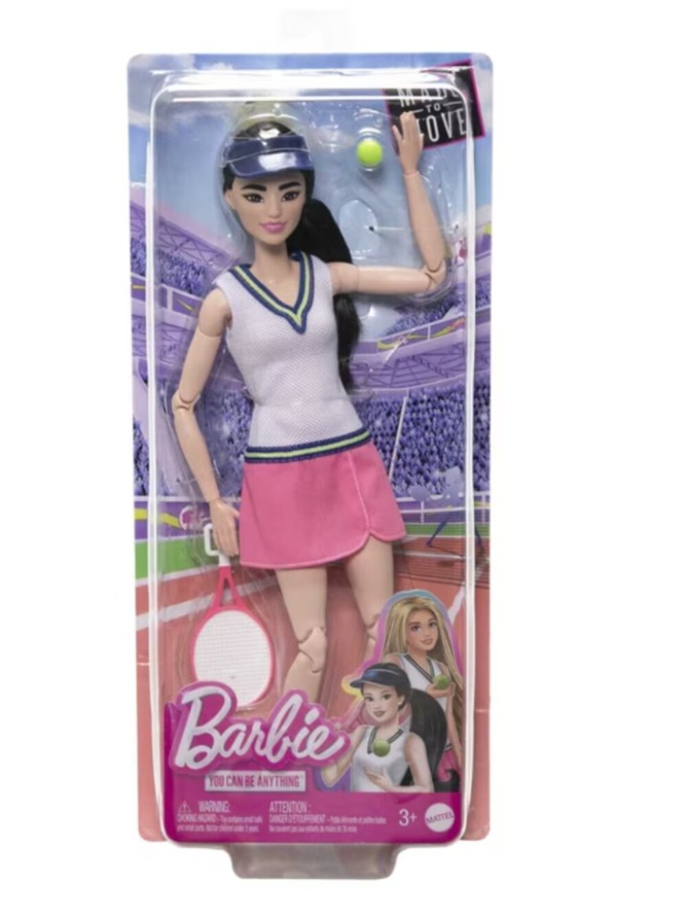 Barbie Doll & Accessories, Career Tennis Player Doll with Racket and Ball, 11 in